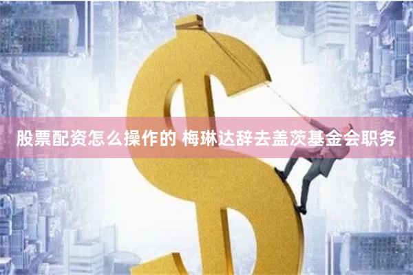 股票配资怎么操作的 梅琳达辞去盖茨基金会职务
