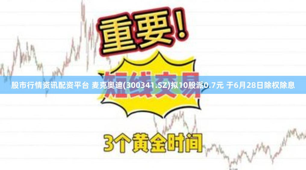 股市行情资讯配资平台 麦克奥迪(300341.SZ)拟10股派0.7元 于6月28日除权除息